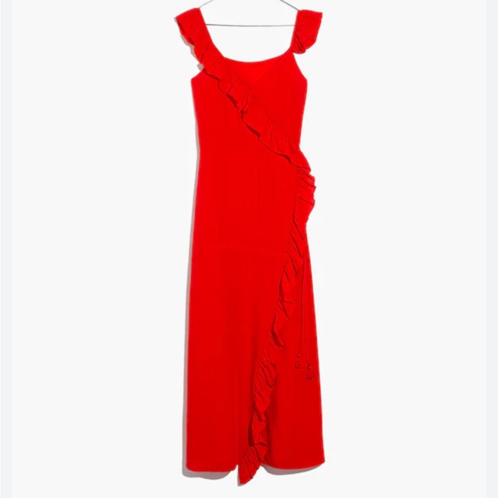 Madewell Ruffled Wrap Maxi Dress